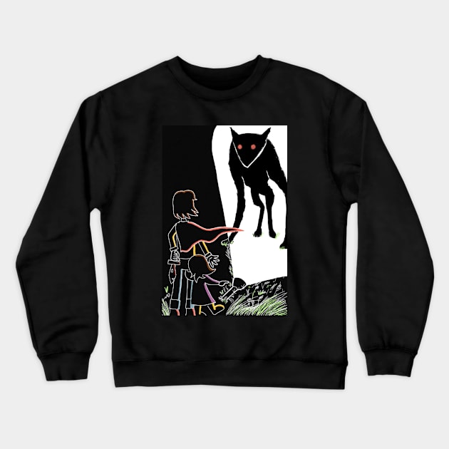 Negative Dog Crewneck Sweatshirt by alwaysacomedian